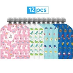 Buzio Reusable Food Pouches For Kids | 5Oz | 12 Packs